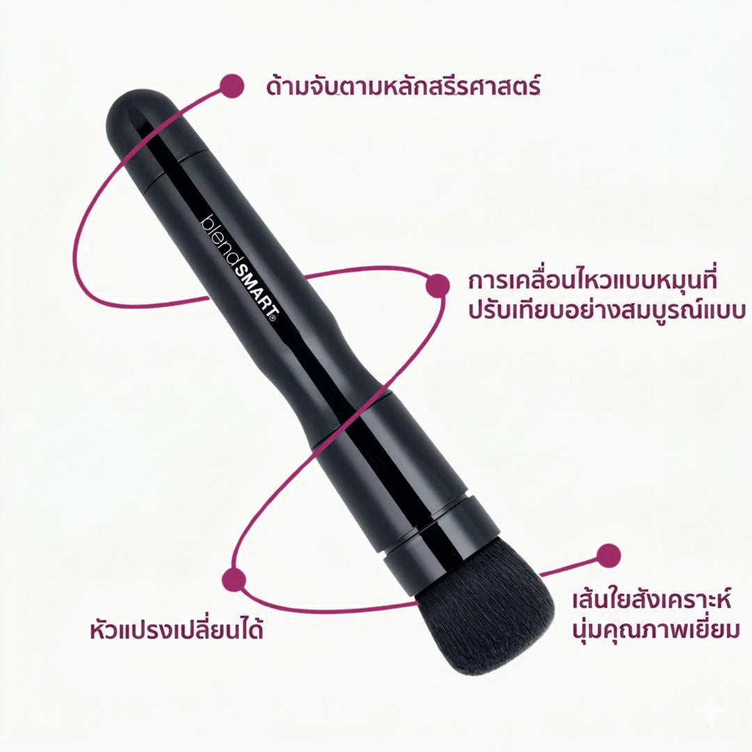 แปรงหมุน 3-in-1 – เกลี่ยเนียน สวยเป็นธรรมชาติ
